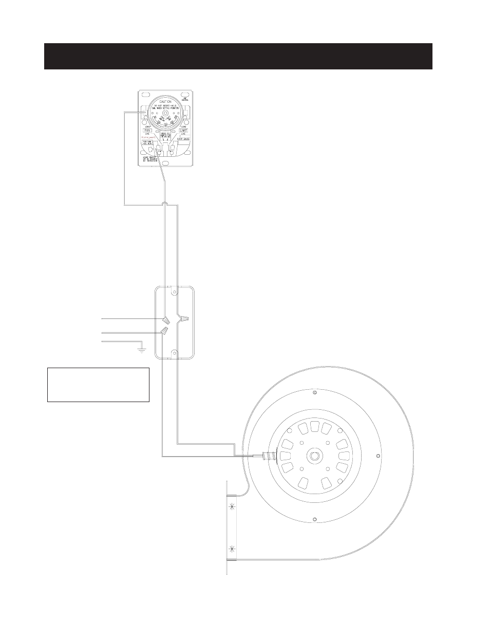 Model 1200q wiring diagram, Limit control, 2 x 4 junction box blower to house supply | United States Stove Company 1200Q User Manual | Page 12 / 28