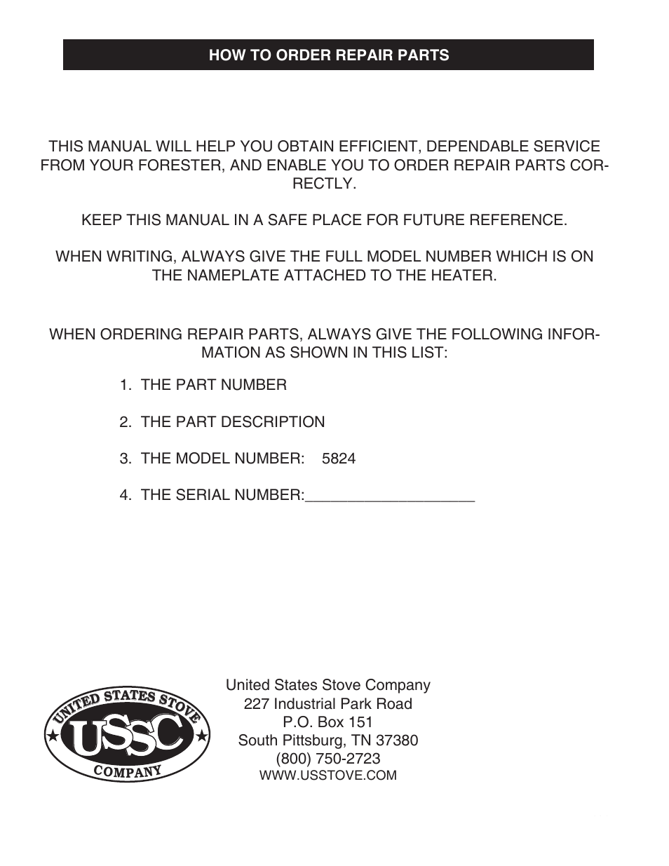 Cs s u | United States Stove Company 58242 User Manual | Page 20 / 20