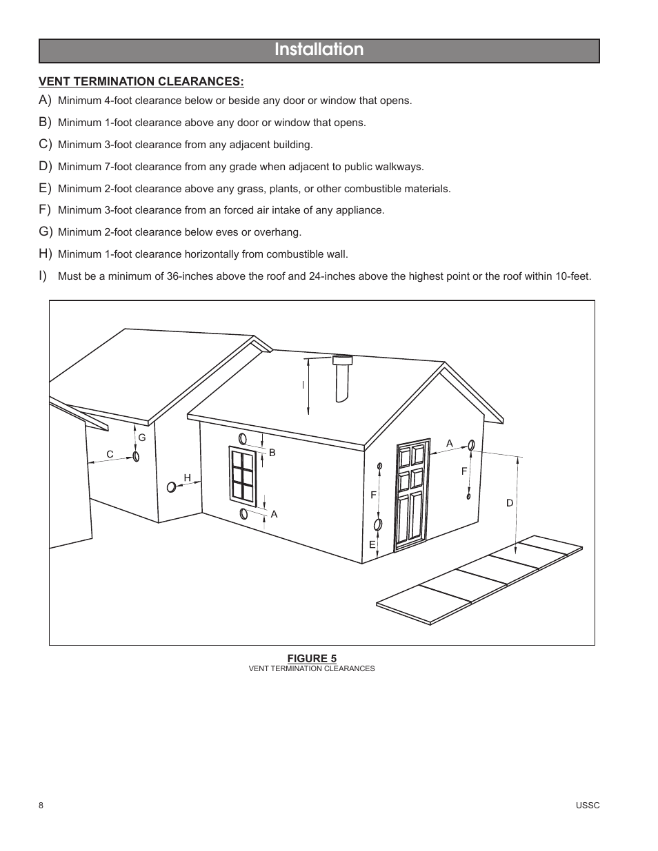 Installation | United States Stove Company 58242 User Manual | Page 8 / 20