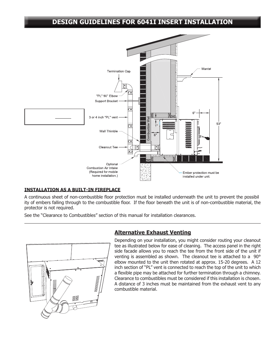 Design guidelines for 6041i insert installation | United States Stove Company 6041TP User Manual | Page 15 / 32