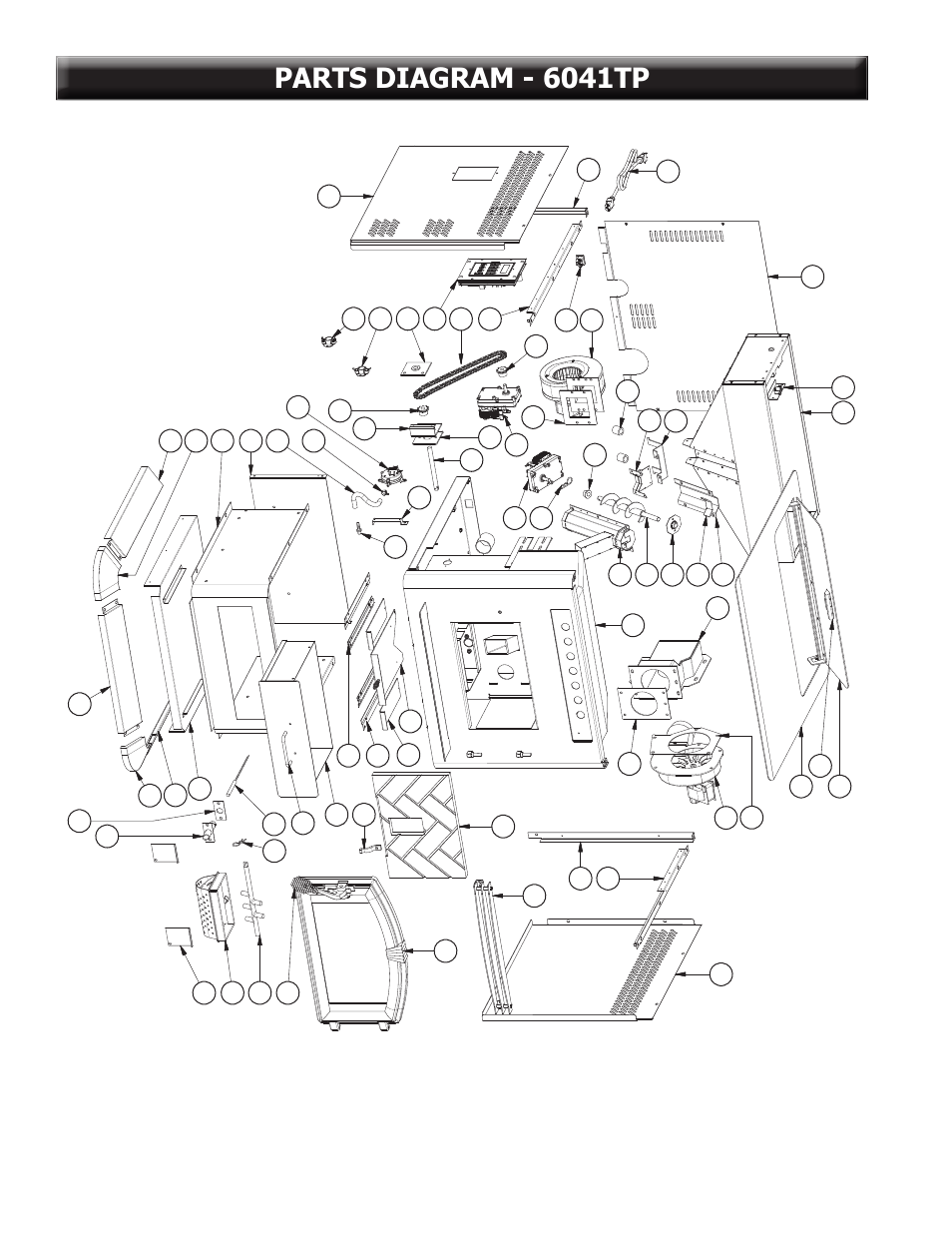Parts diagram - 6041tp | United States Stove Company 6041TP User Manual | Page 26 / 32