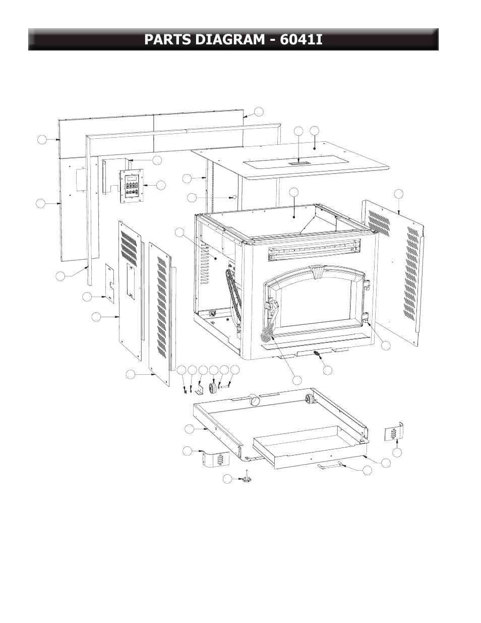 Parts diagram - 6041i | United States Stove Company 6041TP User Manual | Page 28 / 32