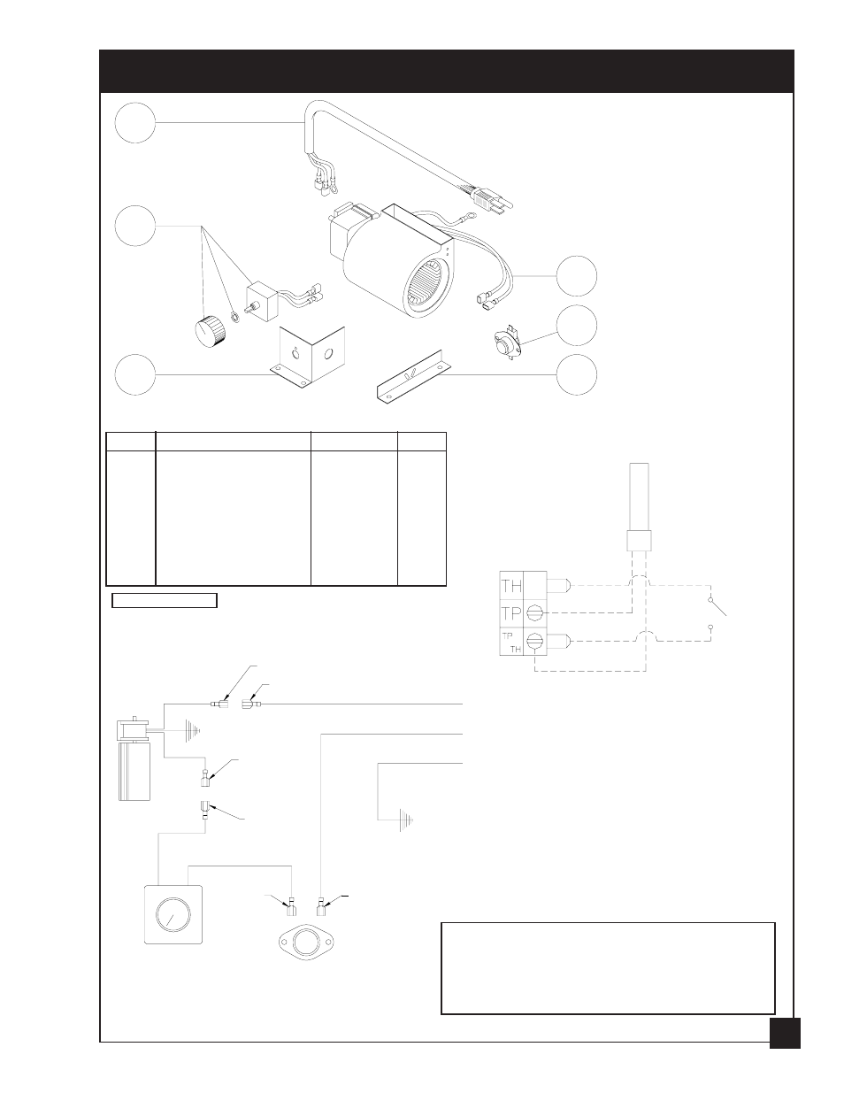 2020 blower kit, Caution, And wiring diagrams | Generator assembly wiring diagram, Wiring diagram for optional blower | United States Stove Company 2020N User Manual | Page 21 / 28