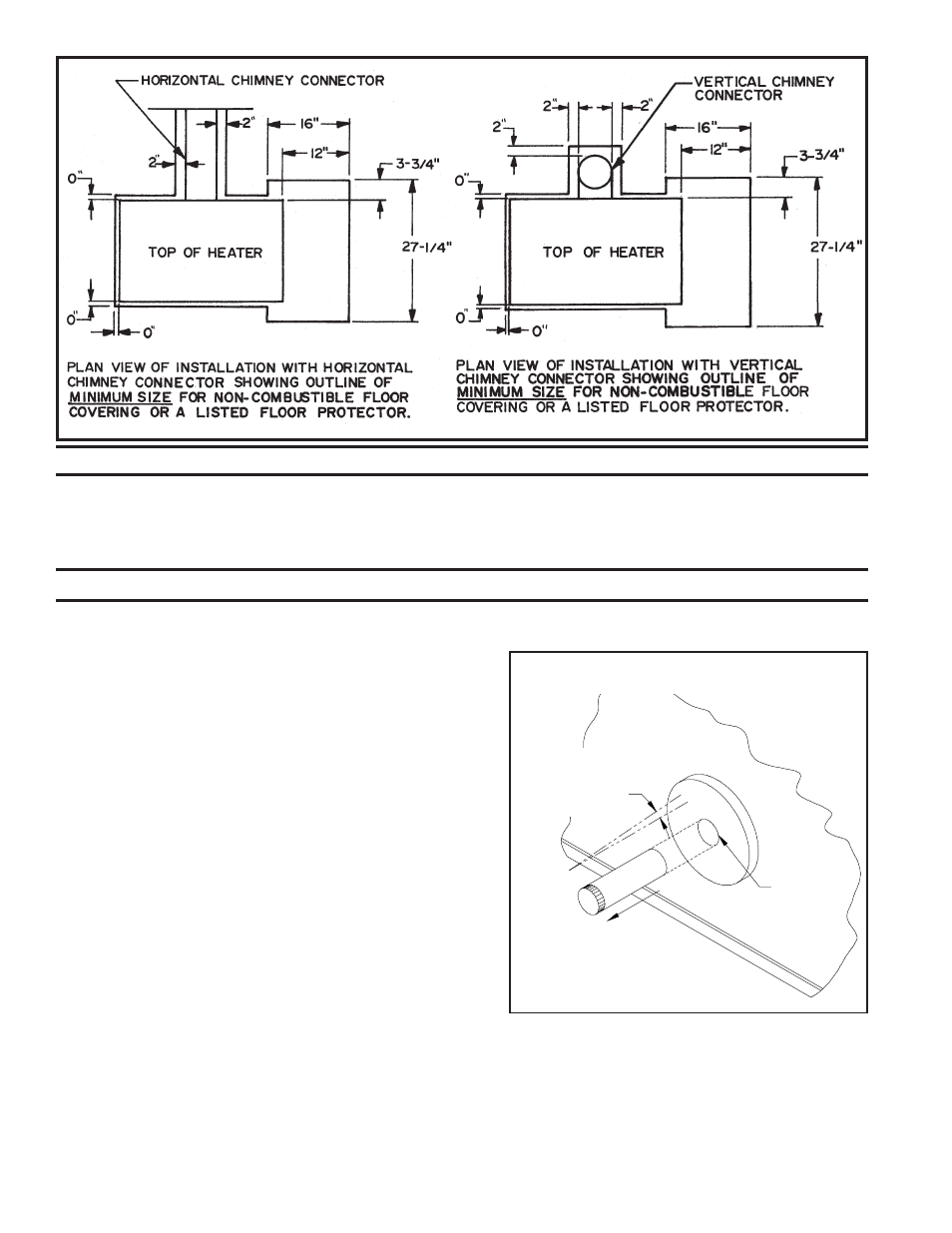 Floor protection, Chimney connector and chimneys | United States Stove Company EC95 User Manual | Page 4 / 20