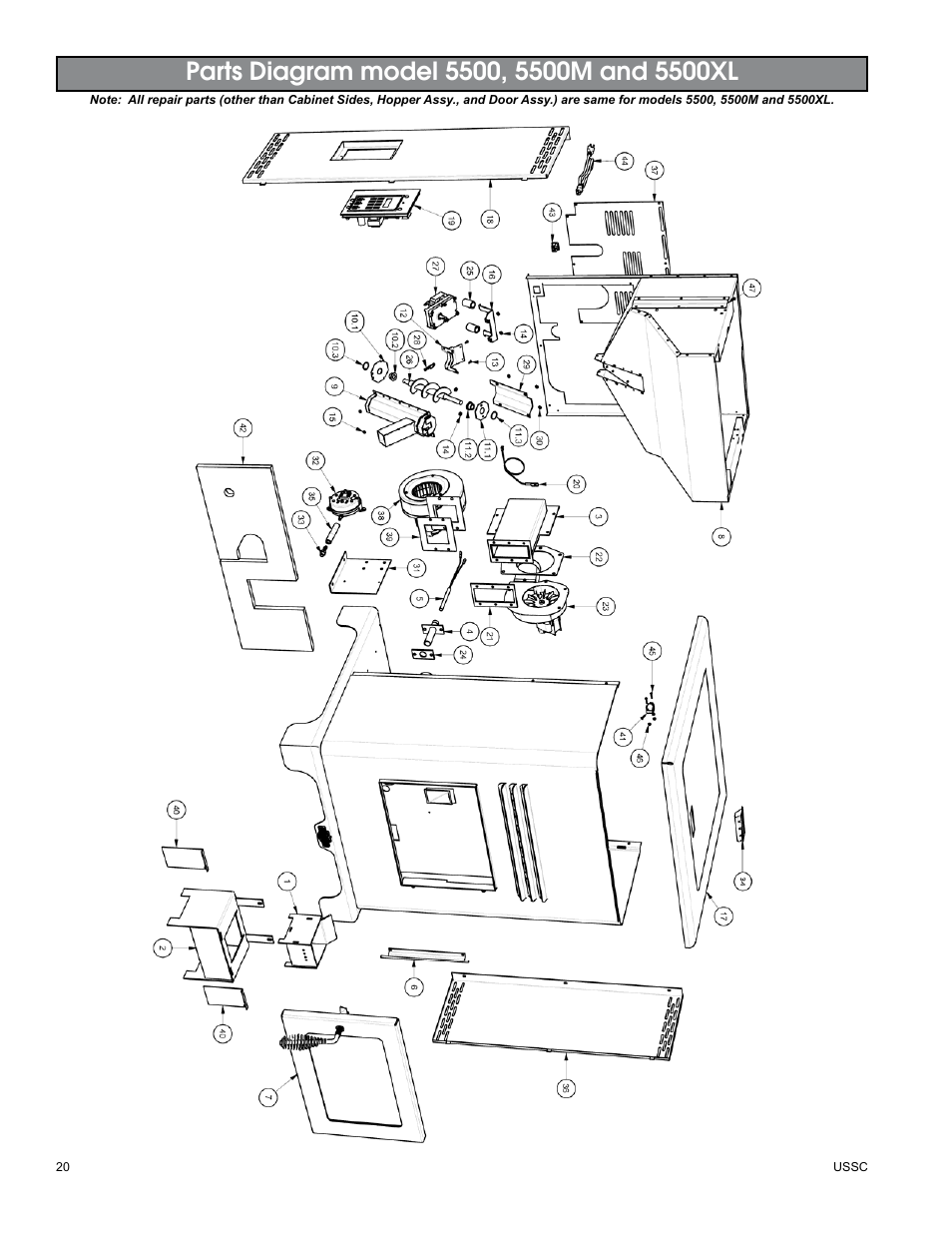 United States Stove Company KING/ASHLEY PELLET STOVE 5500M User Manual | Page 20 / 24