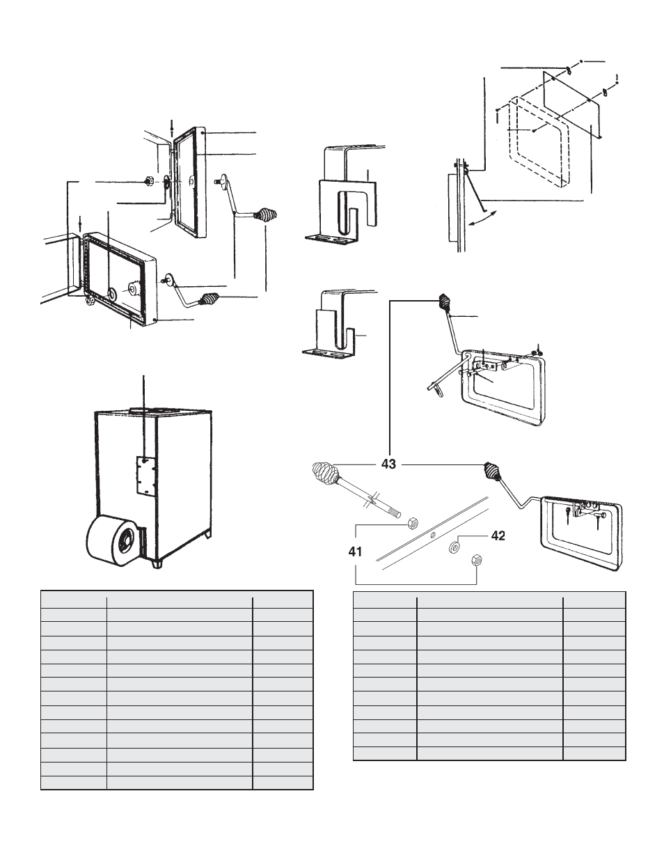 Parts list | United States Stove Company 1600M User Manual | Page 15 / 20