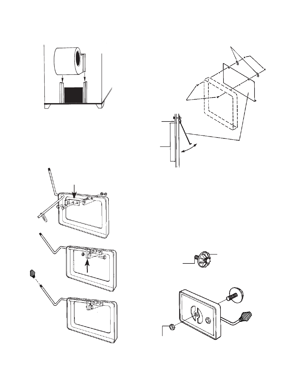 Distribution blower installation, Shaker grate handle installation | United States Stove Company 1600M User Manual | Page 8 / 20