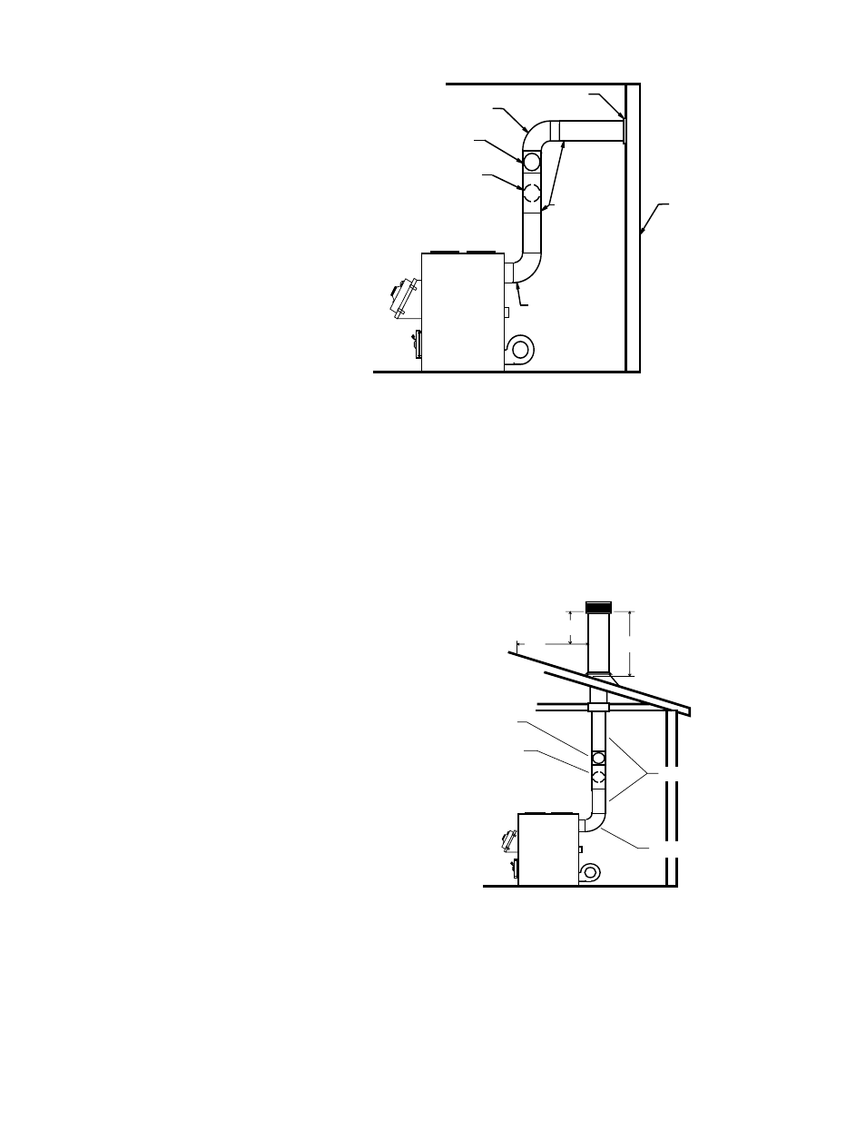 Chimney connection, Listed factory built chimney, Masonry chimney | Fig. 4 | United States Stove Company 1537G User Manual | Page 8 / 24