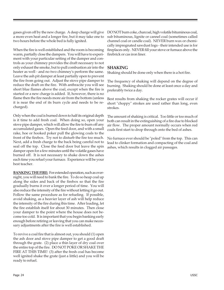 United States Stove Company 24AZ User Manual | Page 24 / 28