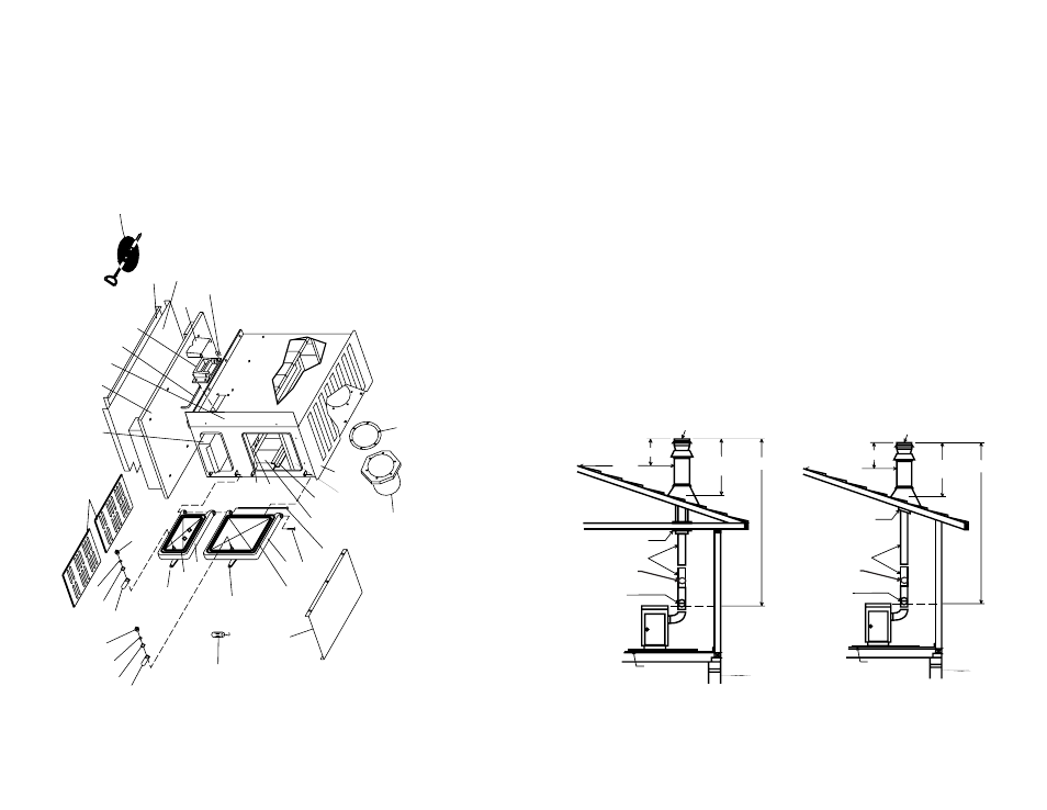 Important, Chimney connection | United States Stove Company 2941 User Manual | Page 5 / 10