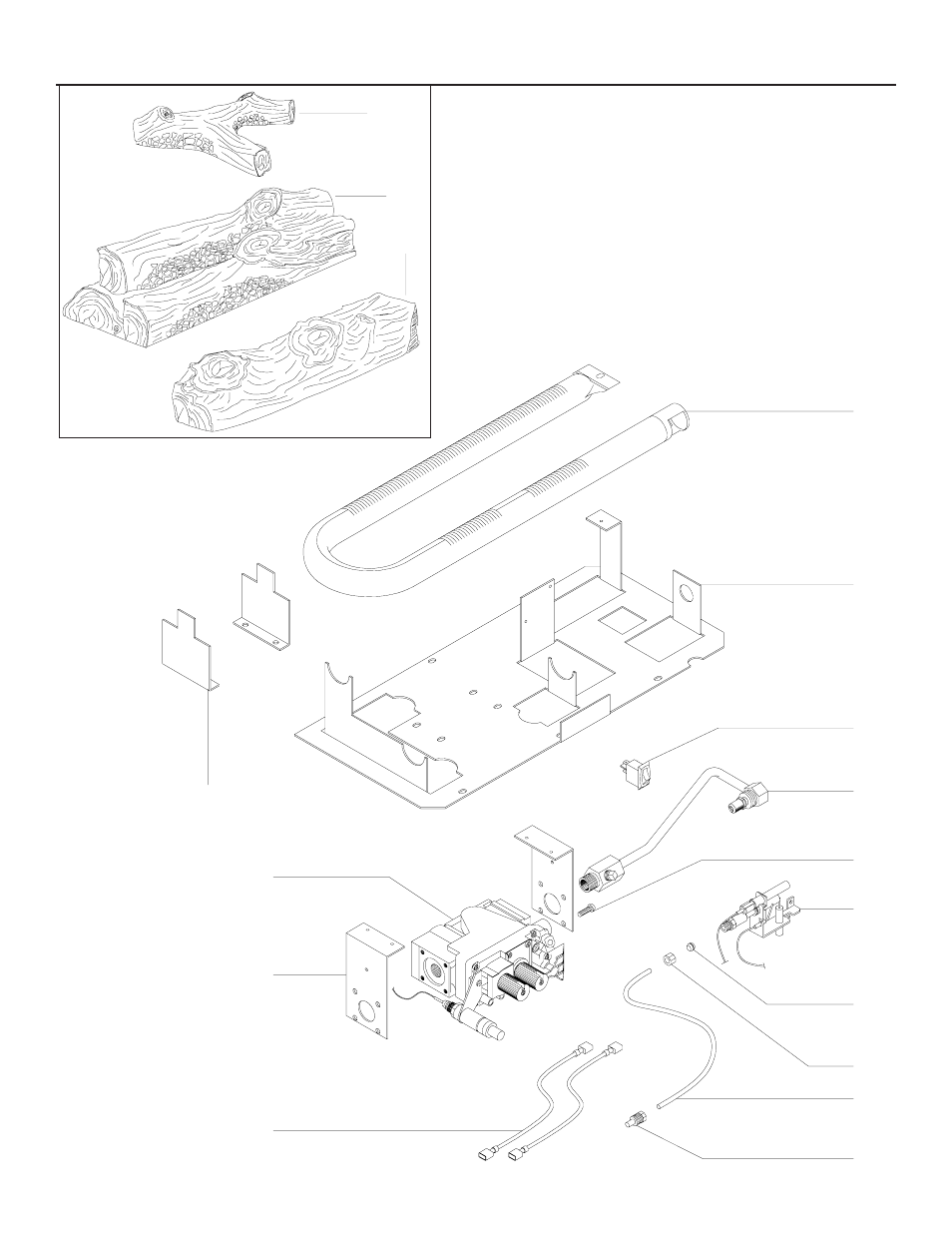 Burner & log assembly | United States Stove Company B9945L User Manual | Page 18 / 28