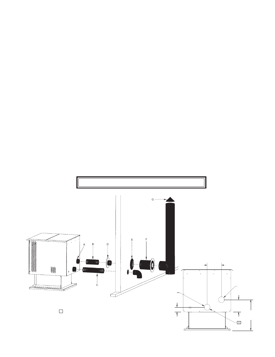 Freestanding stove installation requirements, Horizontal exhaust termination, 4’ minimum vertical pipe | United States Stove Company 6035 User Manual | Page 11 / 28
