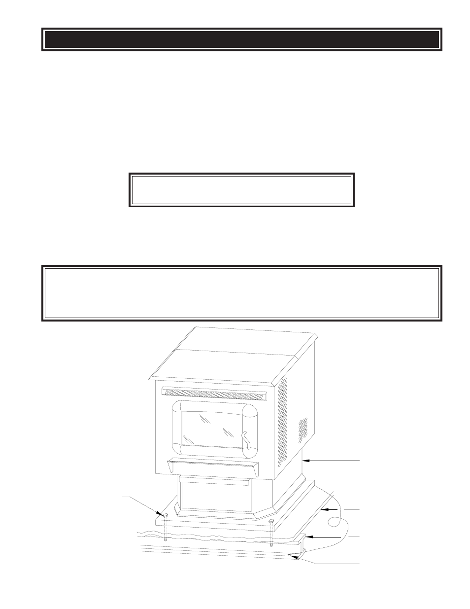 Installation configurations, Mobile home installation requirements, Warning | Caution | United States Stove Company 6035 User Manual | Page 9 / 28