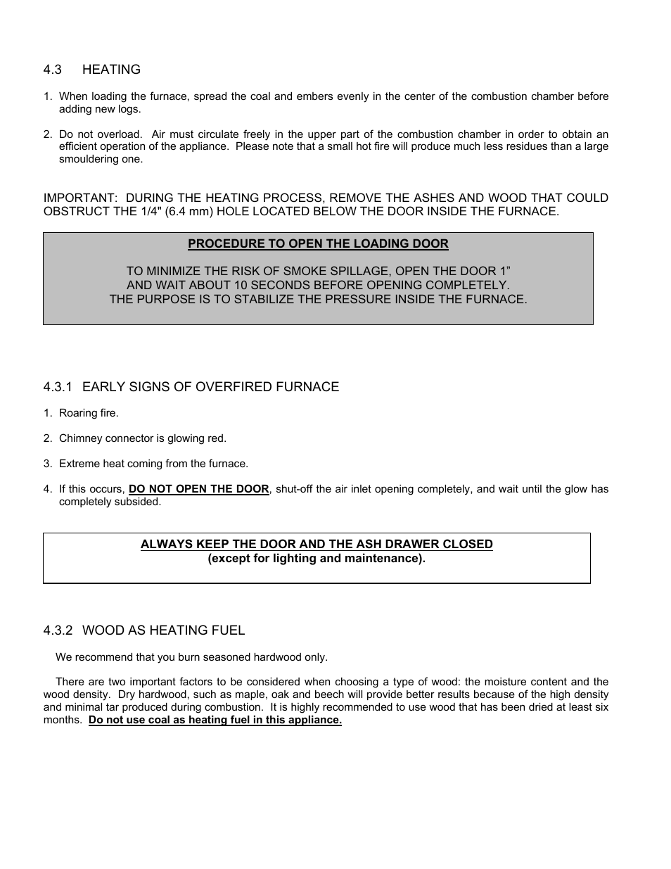 3 heating, 1 early signs of overfired furnace, 2 wood as heating fuel | Heating, Early signs of overfired furnace, Wood as heating fuel | United States Stove Company HOTBLAST 1950 User Manual | Page 11 / 20
