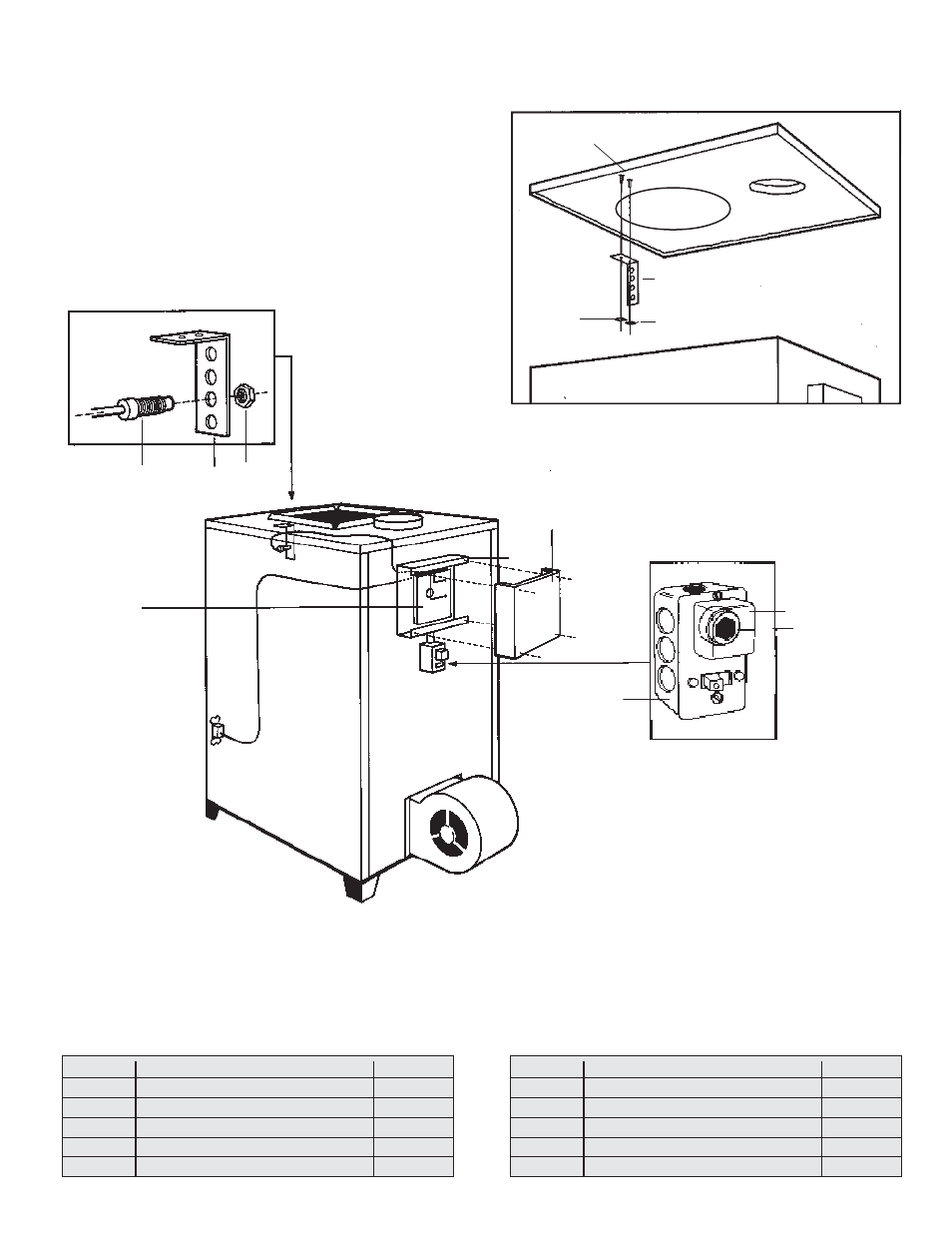 Optional electronic control system, Parts list | United States Stove Company 1800 User Manual | Page 21 / 32