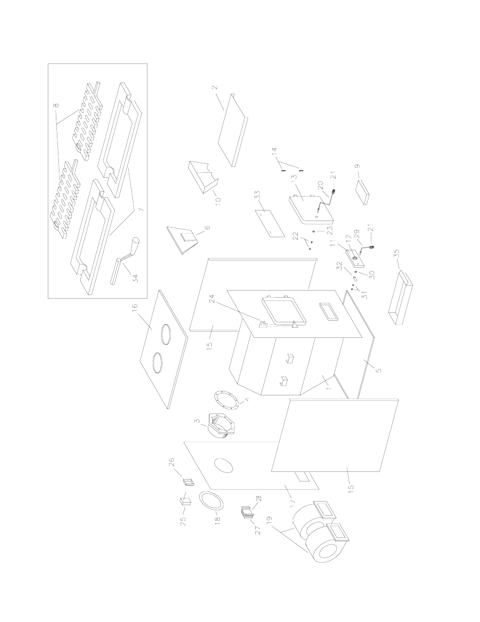 Model 1537q - parts | United States Stove Company 1537Q User Manual | Page 22 / 32