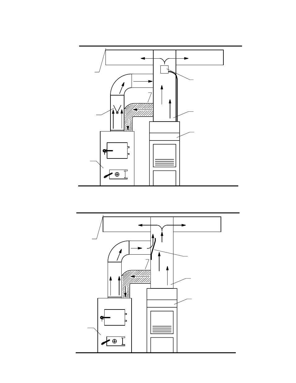 Installation d, Installation e, U. s. only) | United States Stove Company 1537Q User Manual | Page 27 / 32