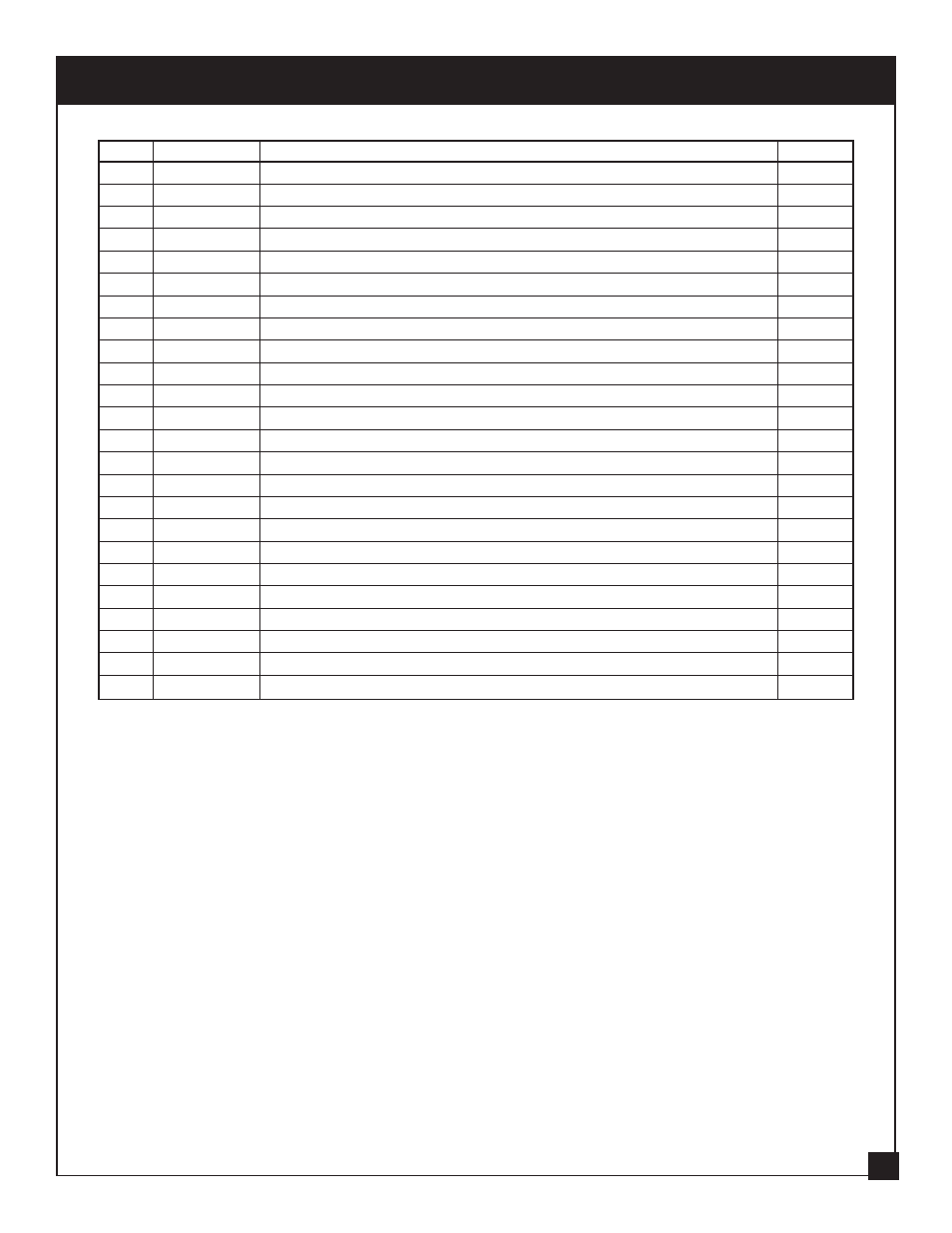 Parts list | United States Stove Company C9947N User Manual | Page 19 / 43