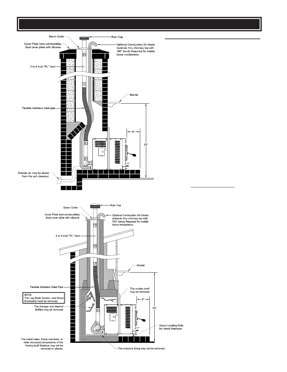 Design guidelines for 6039i insert installation | United States Stove Company 6039T User Manual | Page 16 / 32