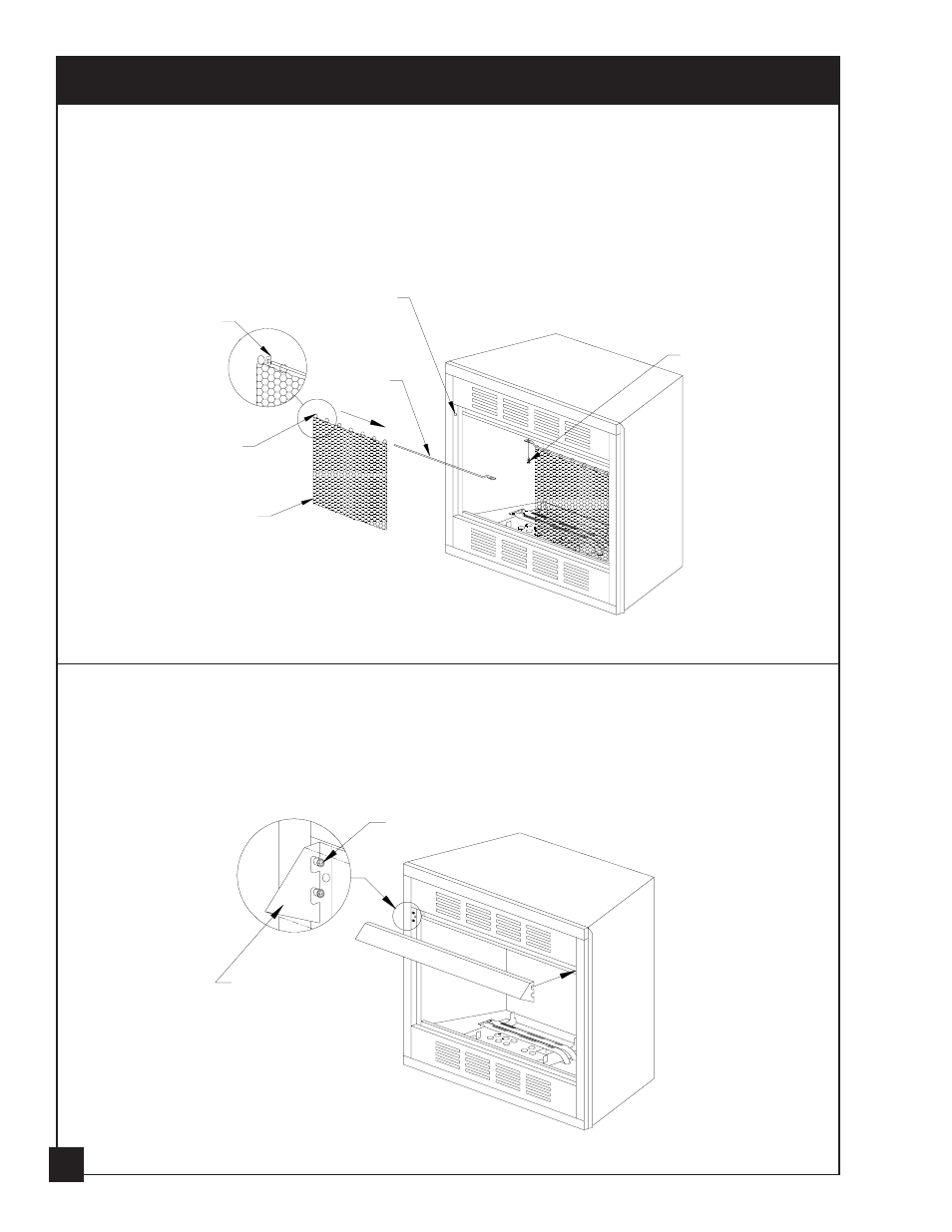 Installation, Installing the fireplace screen, Installing the fireplace hood | United States Stove Company VFZC32L User Manual | Page 12 / 32