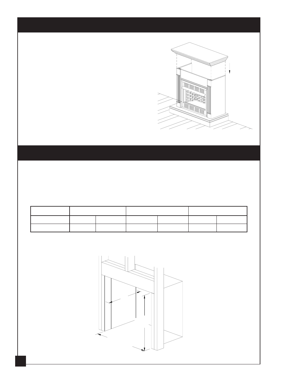 Mantel installation, Built-in installation | United States Stove Company VFZC32L User Manual | Page 18 / 32