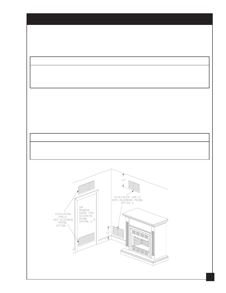 Air for combustion and ventilation, Warning | United States Stove Company VFZC32L User Manual | Page 9 / 32