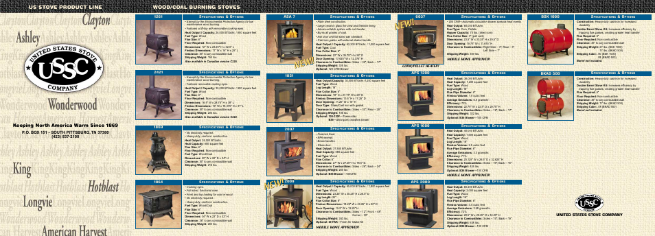United States Stove Company Wood Stove User Manual | 2 pages