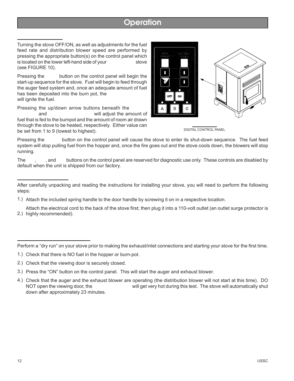 Operation | United States Stove Company 5500M User Manual | Page 12 / 20