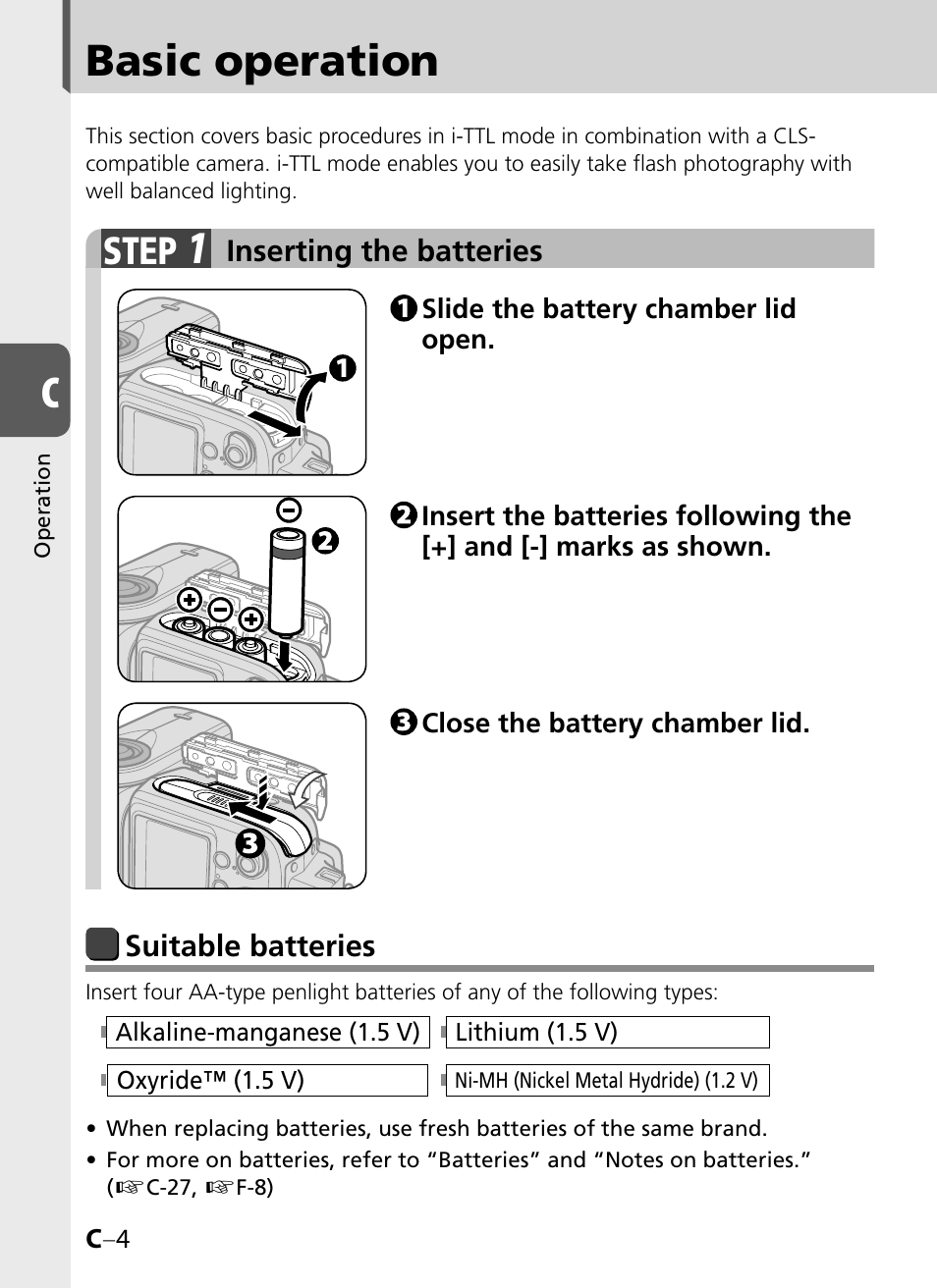 Basic operation, Step | Nikon SB-900 User Manual | Page 26 / 142