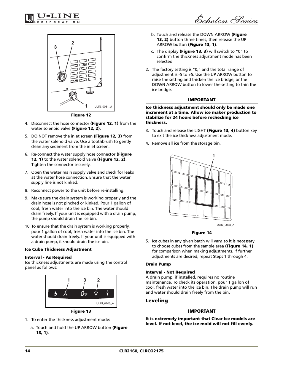 U-Line CLR2160 User Manual | Page 14 / 28