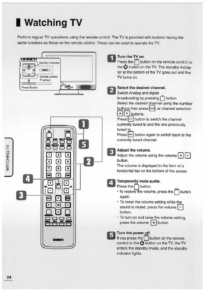 I watching tv, Э h в, H m h | Епюэ | Uniden TL32TX1-AW User Manual | Page 24 / 60