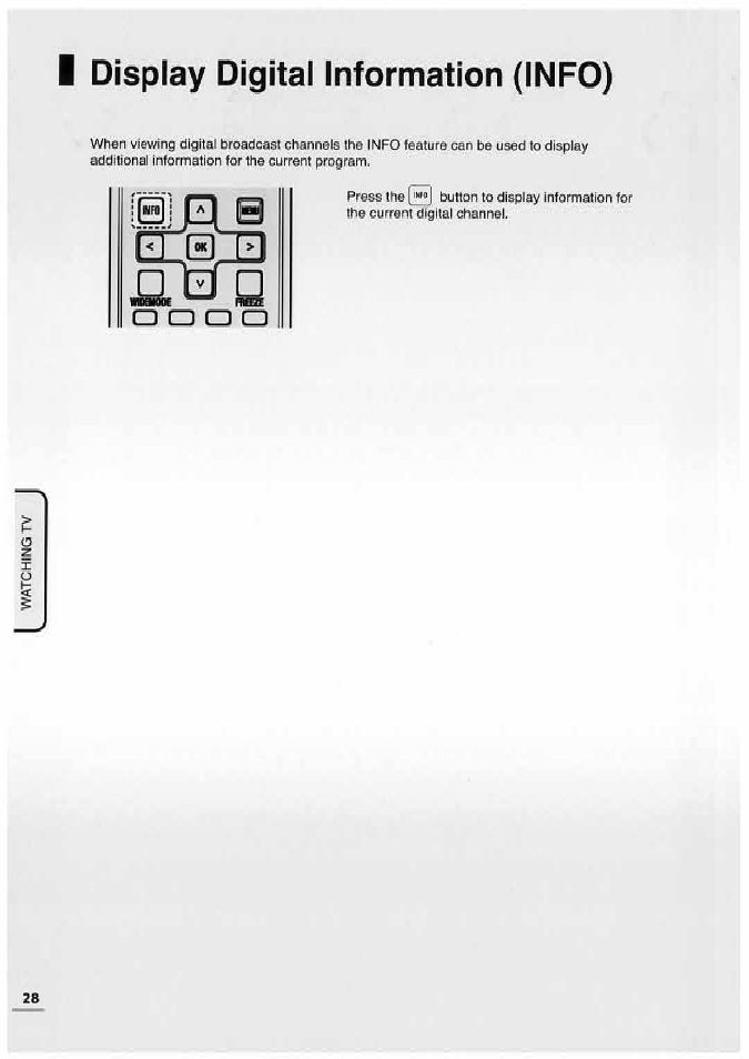 I display digital information (info), Displaying digital information (info), Display digital information (info) | Uniden TL32TX1-AW User Manual | Page 28 / 60
