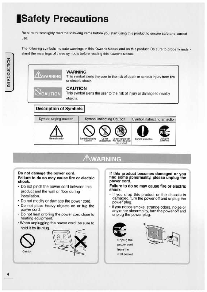 Caution, Safety precautions | Uniden TL32TX1-AW User Manual | Page 4 / 60