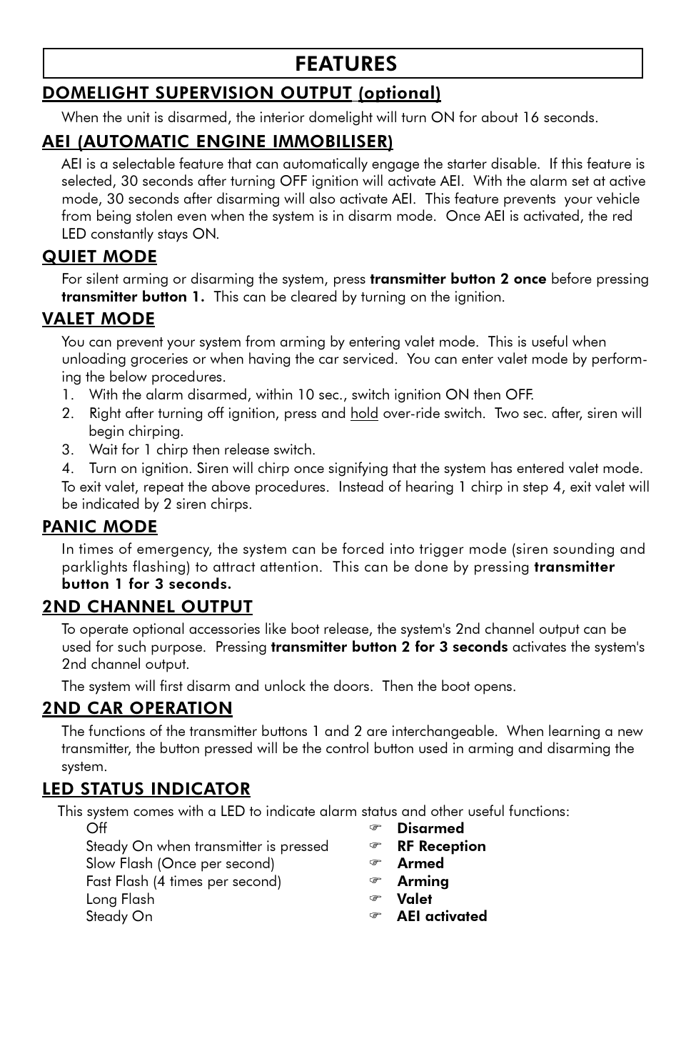 Features | Uniden VS1600XR User Manual | Page 3 / 4