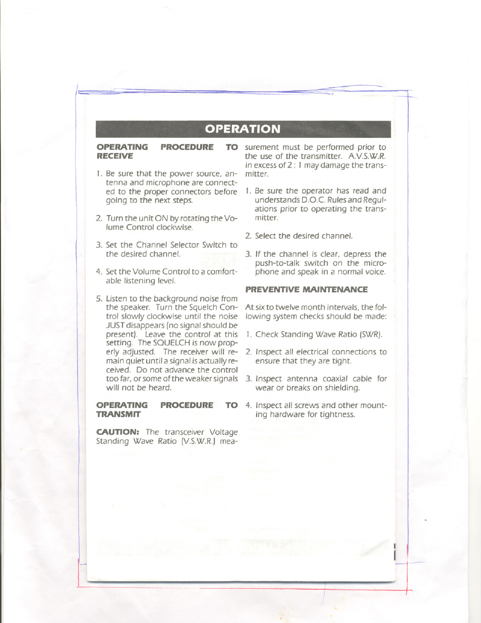 Operation | Uniden PC33X User Manual | Page 4 / 8