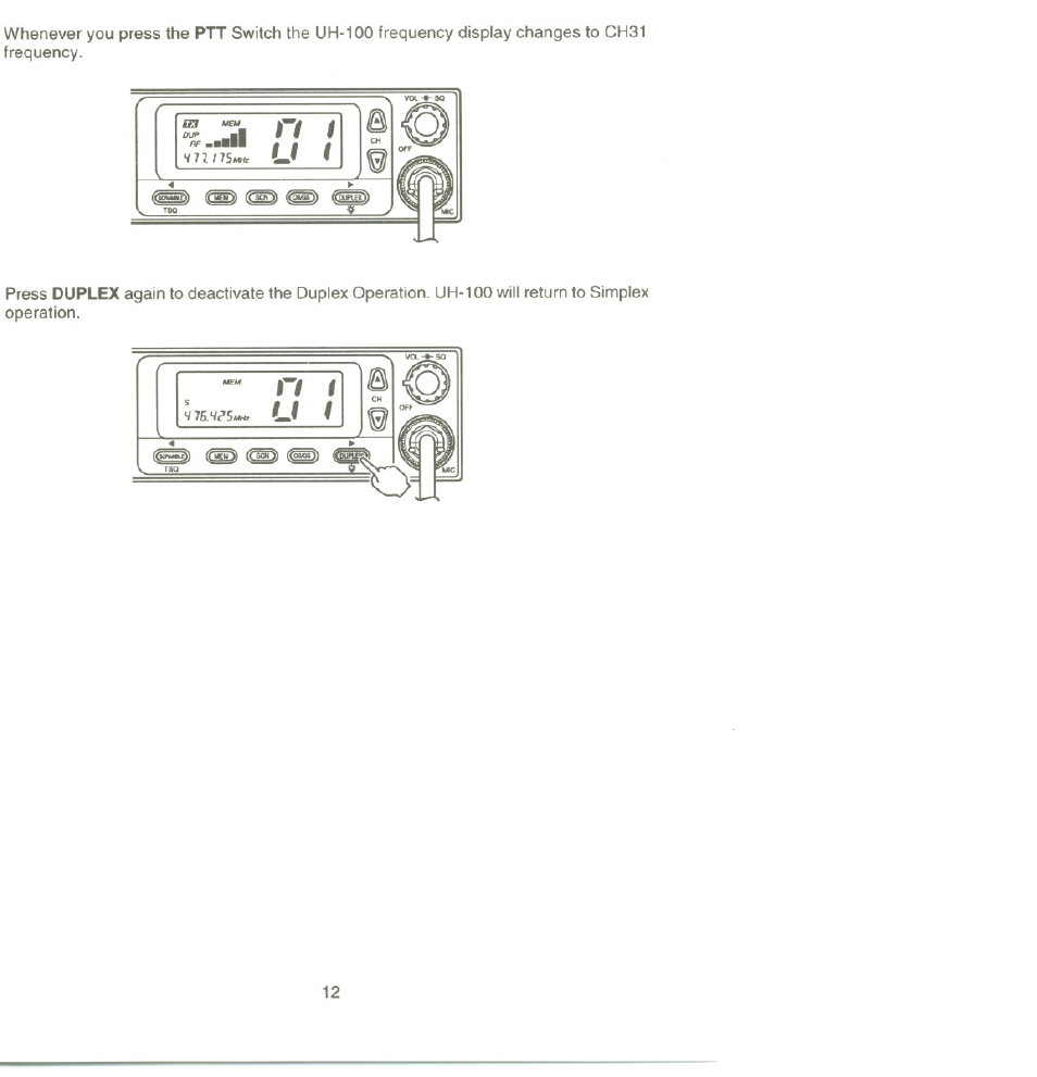 Uniden UH-100 User Manual | Page 13 / 52