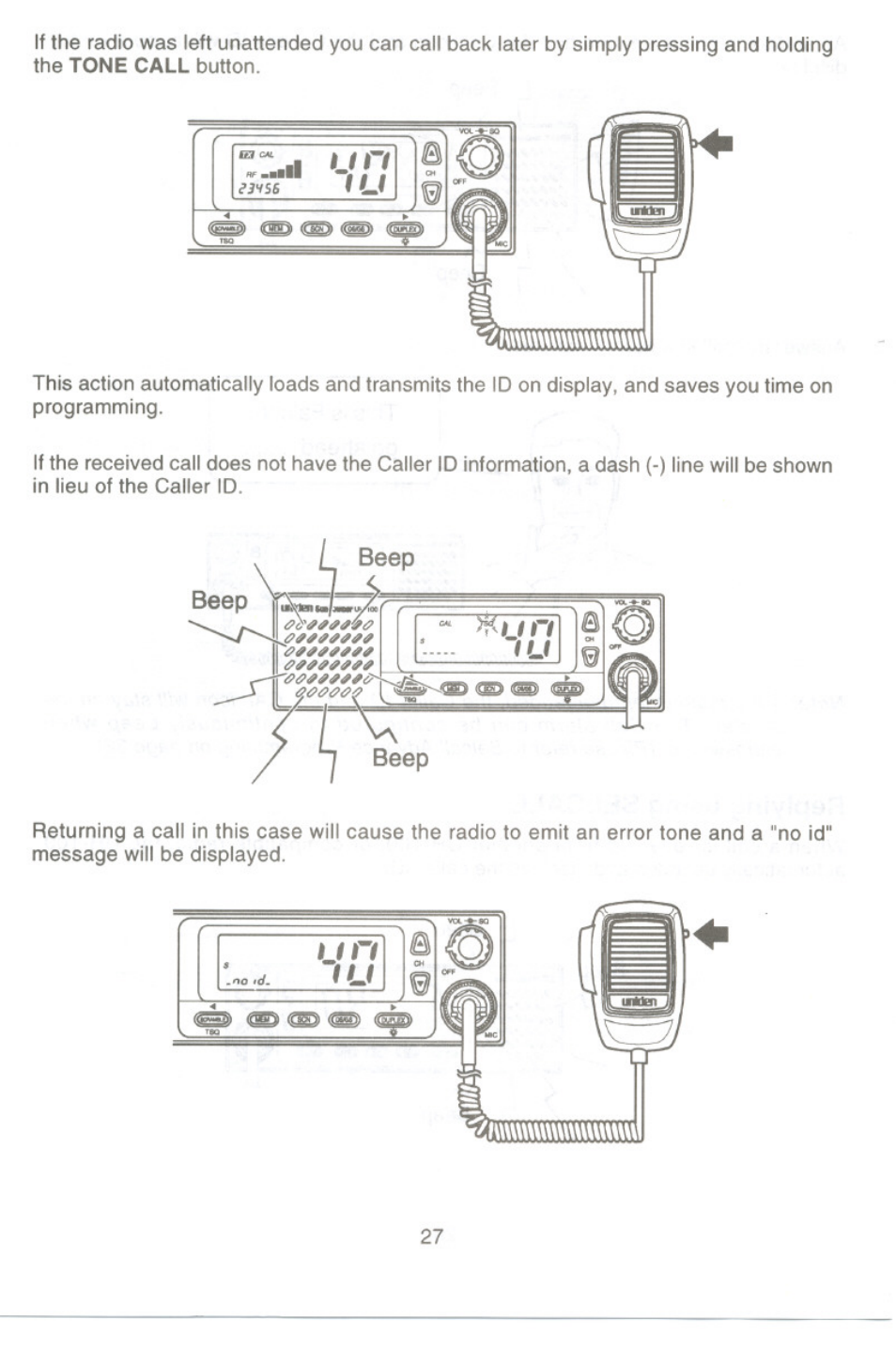Uniden UH-100 User Manual | Page 28 / 52