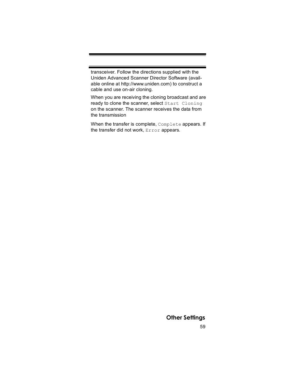 Uniden BR330T User Manual | Page 59 / 156