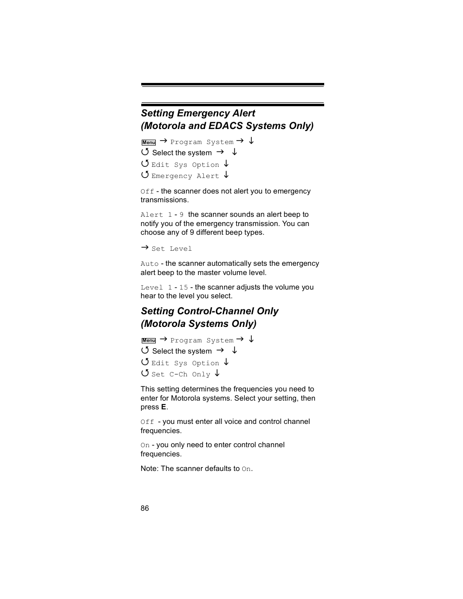 Uniden BR330T User Manual | Page 86 / 156