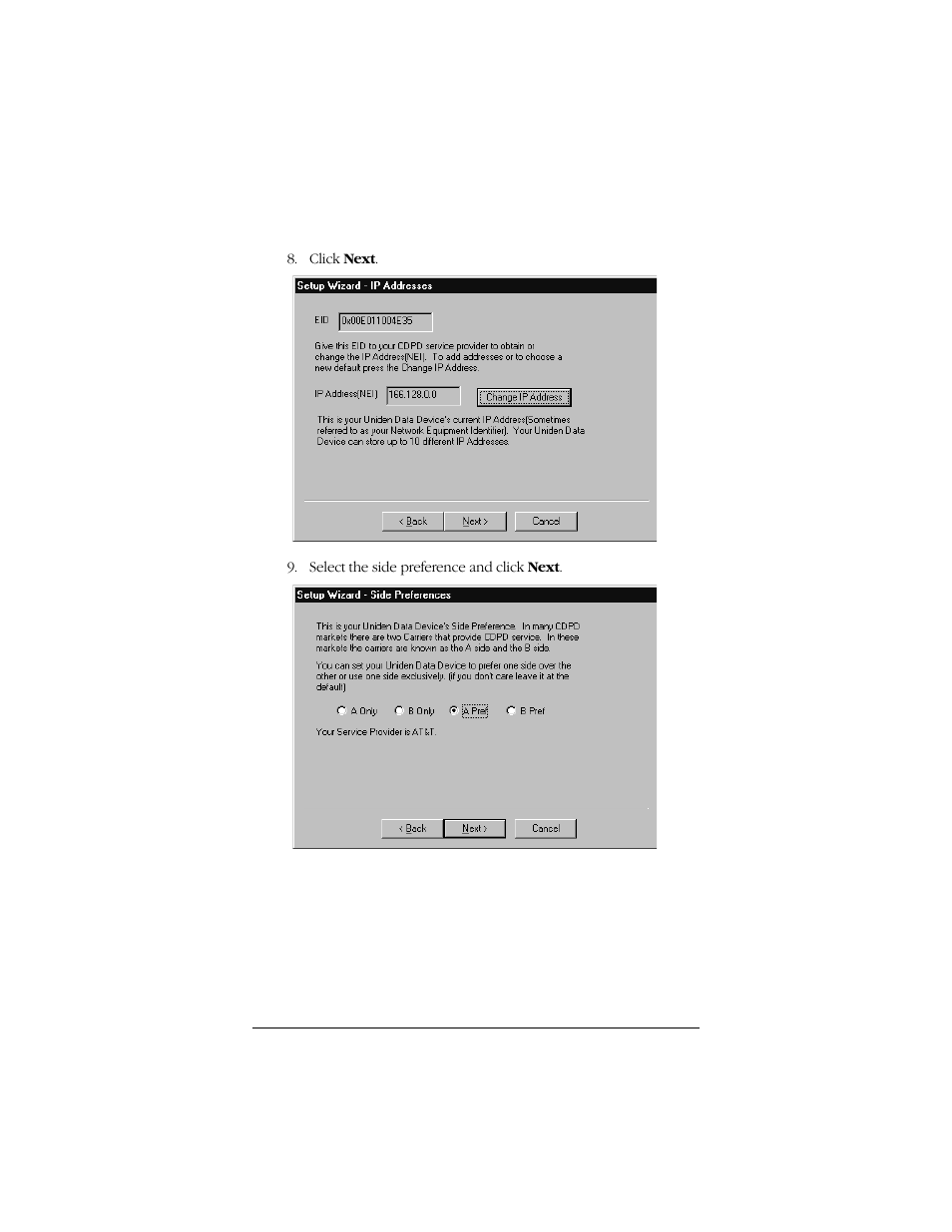 Uniden Data 2000 Wireless CDPD PC Card User Manual | Page 66 / 99