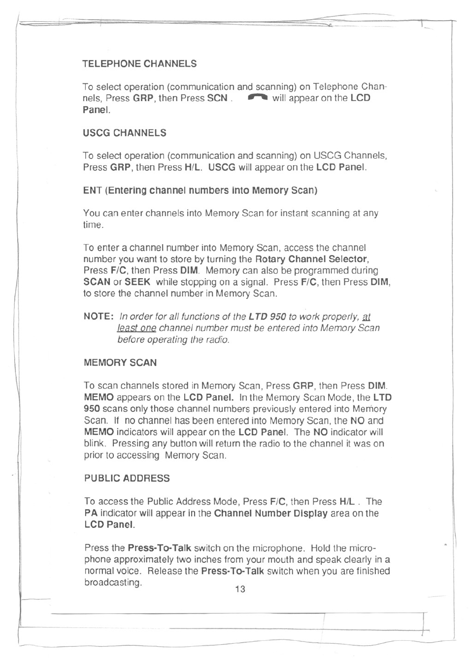 Uniden PRESIDENT LTD 950 User Manual | Page 15 / 33