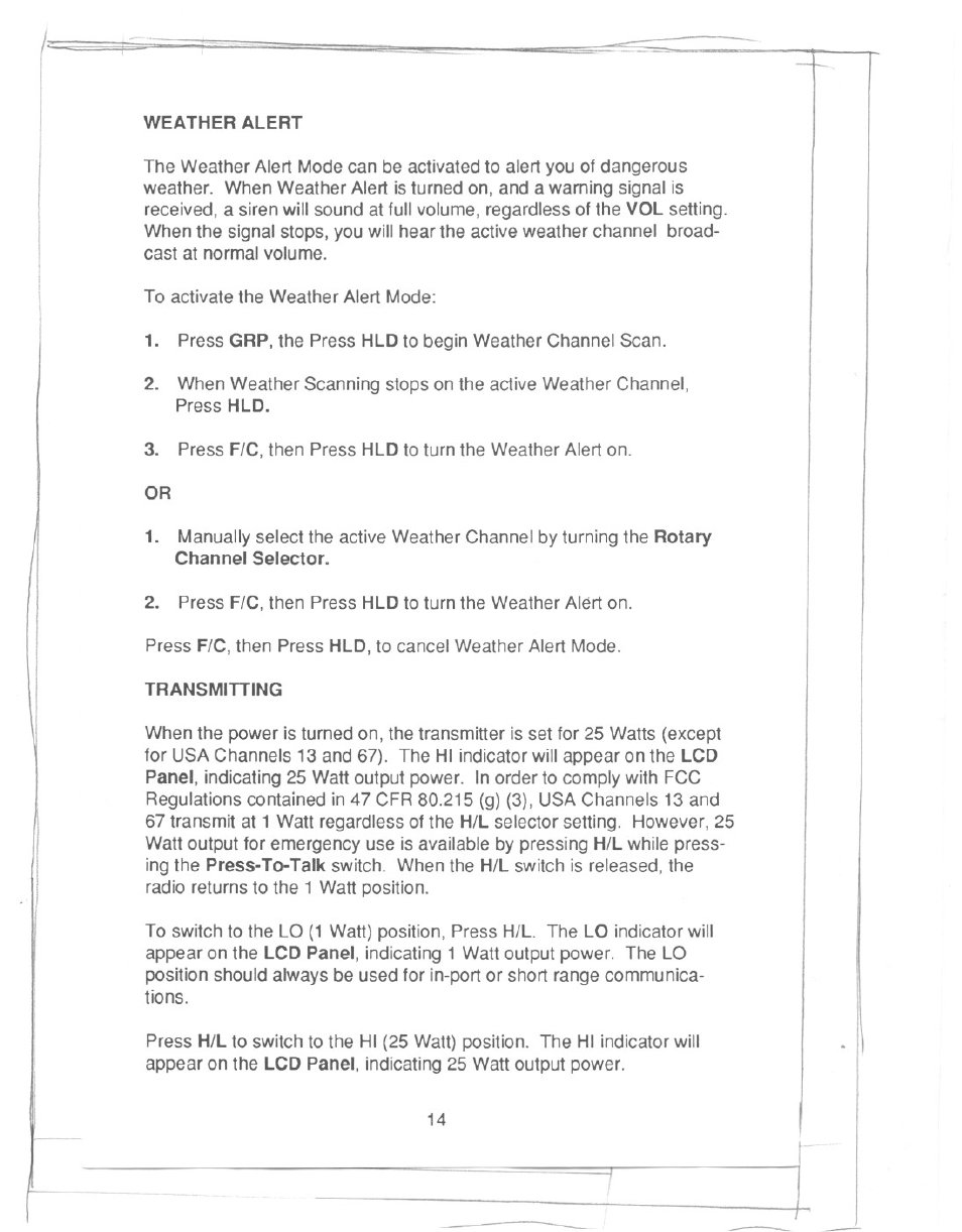 Uniden PRESIDENT LTD 950 User Manual | Page 16 / 33