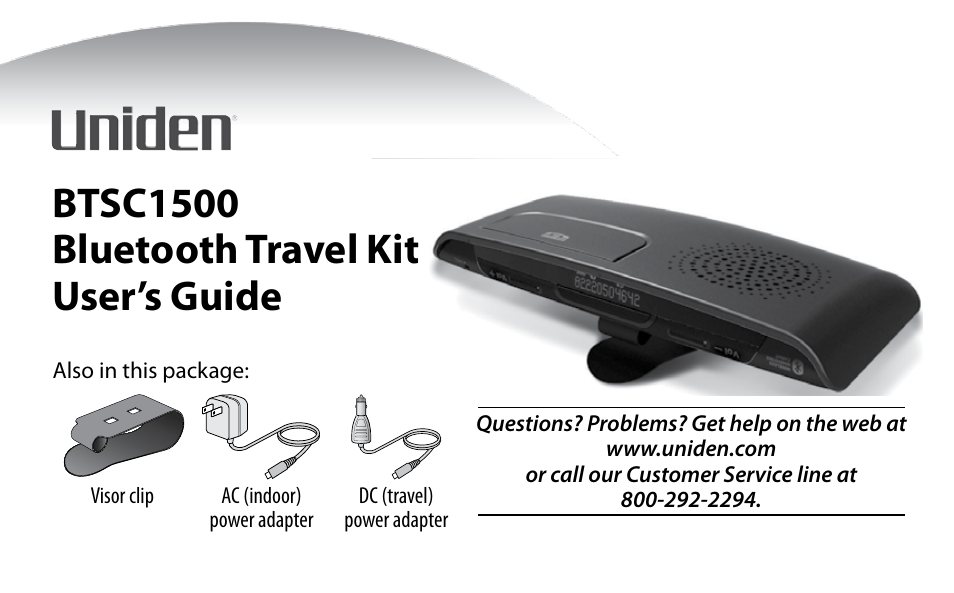 Uniden BTSC1500 User Manual | 20 pages