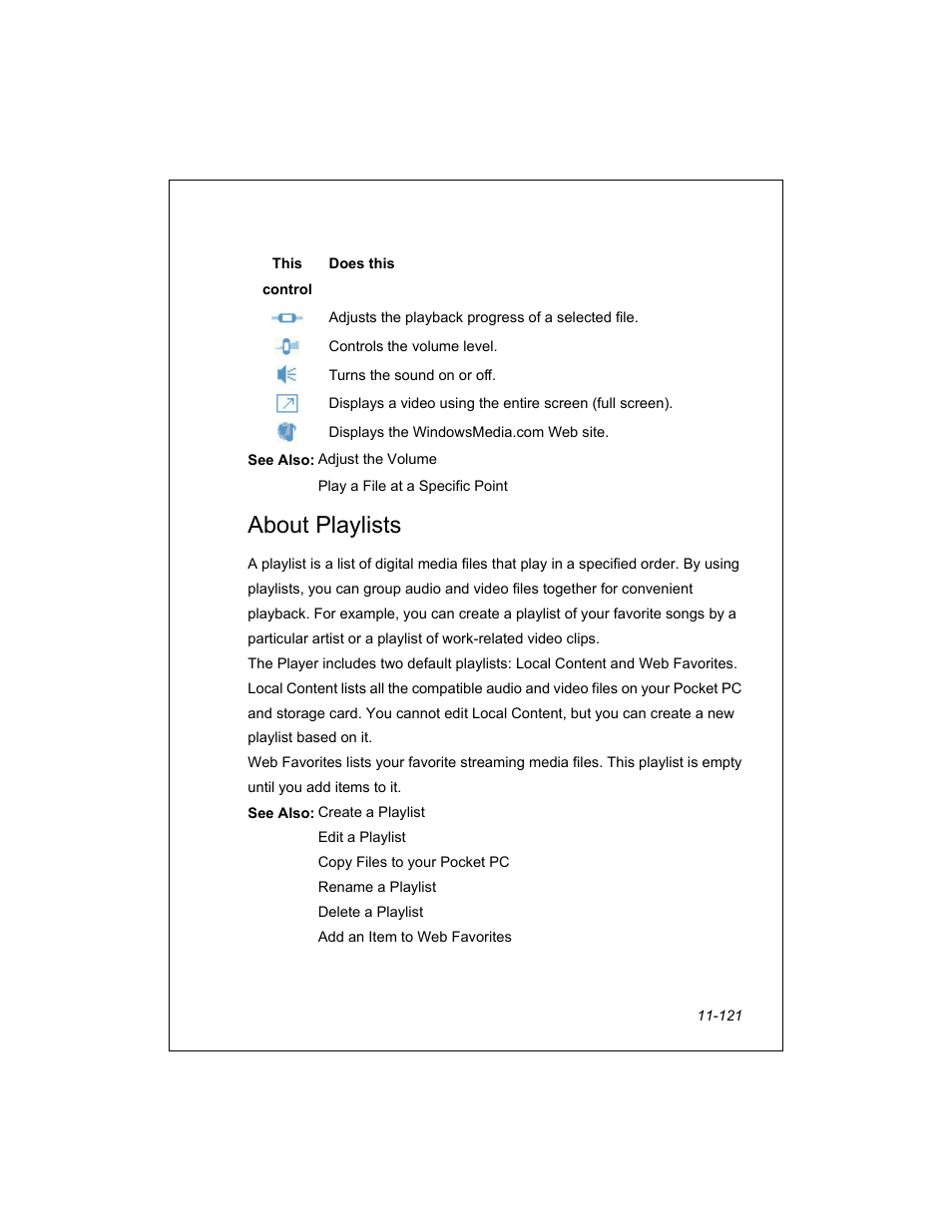 About playlists | Unitech PA950 User Manual | Page 121 / 204