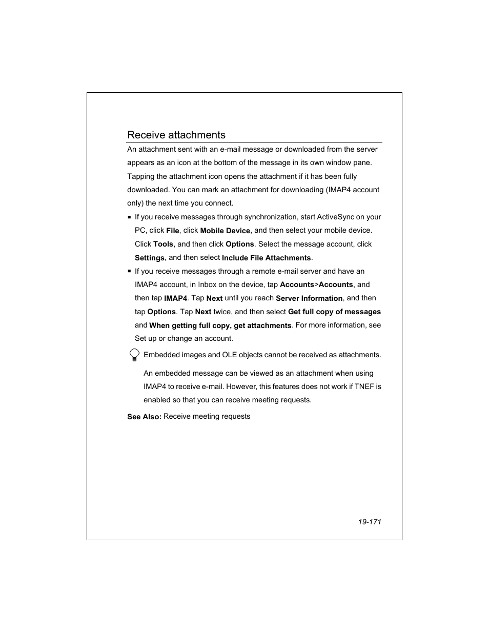 Receive attachments | Unitech PA950 User Manual | Page 171 / 204