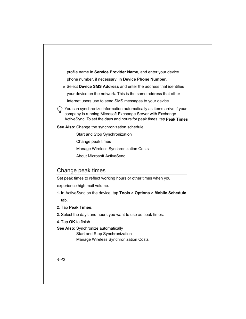 Change peak times | Unitech PA950 User Manual | Page 42 / 204