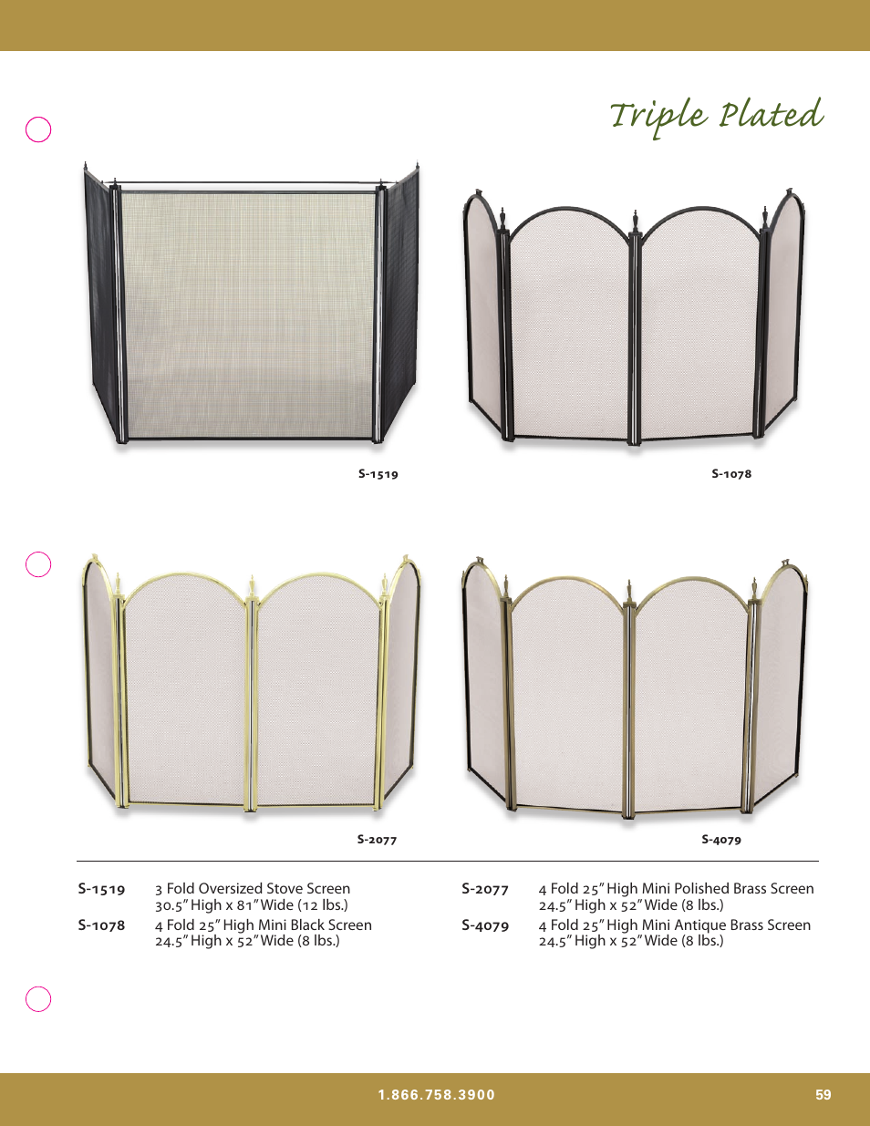 Triple plated | Uniflame S-7700 User Manual | Page 59 / 80