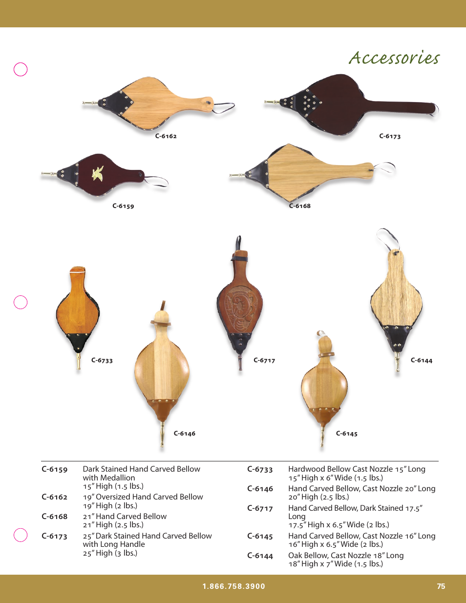 Accessories | Uniflame S-7700 User Manual | Page 75 / 80