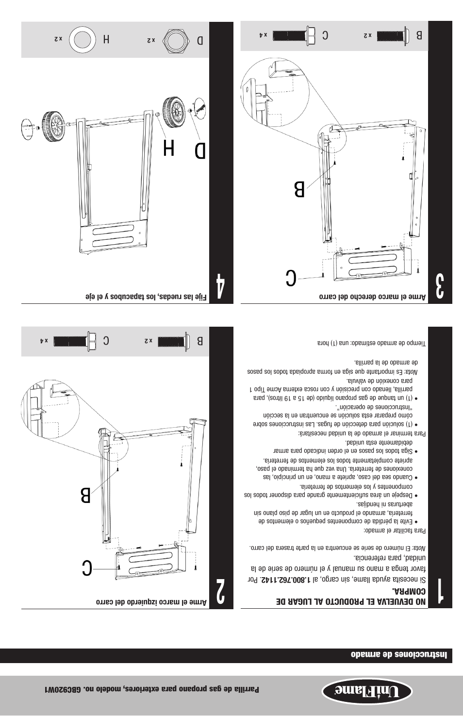Uniflame GBC920W1 User Manual | Page 25 / 28
