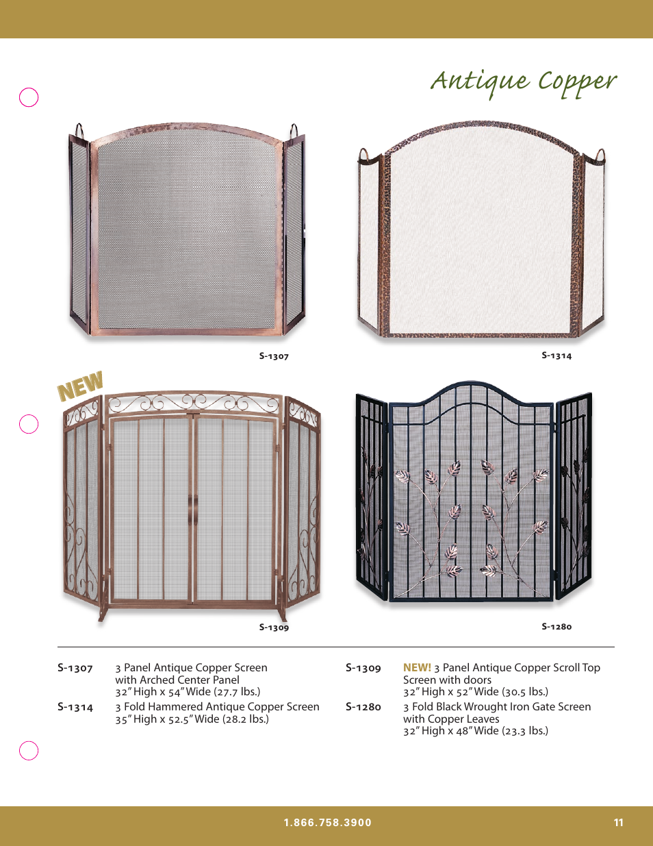 Antique copper | Uniflame Fireplace Furnishing User Manual | Page 11 / 13